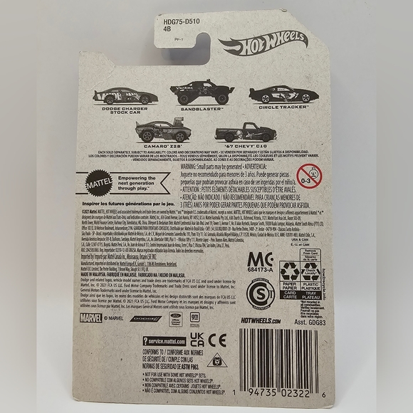 (NWT) Hot Wheels Marvel Ghost Spider '67 Chevy C10 - Picture 11 of 12